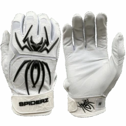 2022 Spiderz ENDITE Batting Gloves: White And Black
