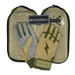 Bruce Bolt Premium Pro Military Series Short Cuff Batting Gloves: Beige -LOUISVILLE SLUGGER Store IMG 0887
