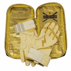 Bruce Bolt PREMIUM PRO Gold Series Batting Gloves: Long Cuff -LOUISVILLE SLUGGER Store LC GLD BAG2