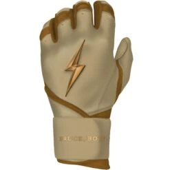 Bruce Bolt PREMIUM PRO Gold Series Batting Gloves: Long Cuff -LOUISVILLE SLUGGER Store LC GLD LEFT