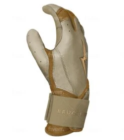 Bruce Bolt PREMIUM PRO Gold Series Batting Gloves: Long Cuff -LOUISVILLE SLUGGER Store LC GLD SIDE
