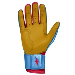 Bruce Bolt PREMIUM PRO BADER Series Long Cuff Batting Gloves: Baby Blue -LOUISVILLE SLUGGER Store LC HBB PALM