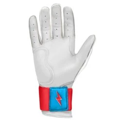 Bruce Bolt PREMIUM PRO BRINSON Series Long Cuff Batting Gloves: White -LOUISVILLE SLUGGER Store LC LBW PALM