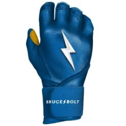 Bruce Bolt PREMIUM PRO Long Cuff Batting Gloves: Royal -LOUISVILLE SLUGGER Store LC ROYG RIGHT