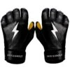 Bruce Bolt PREMIUM PRO Short Cuff Batting Gloves: Black