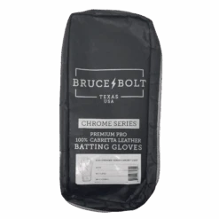 Bruce Bolt PREMIUM PRO Chrome Series Short Cuff Batting Gloves: White -LOUISVILLE SLUGGER Store SC CHRW BAG