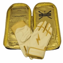 Bruce Bolt PREMIUM PRO Gold Series Batting Gloves: Short Cuff 10 Bruce Bolt PREMIUM PRO Gold Series Batting Gloves: Short Cuff -LOUISVILLE SLUGGER Store SC GLD BAG2