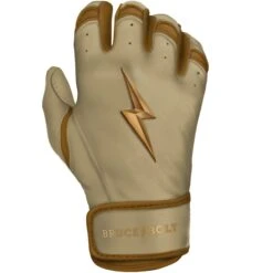Bruce Bolt PREMIUM PRO Gold Series Batting Gloves: Short Cuff 14 Bruce Bolt PREMIUM PRO Gold Series Batting Gloves: Short Cuff -LOUISVILLE SLUGGER Store SC GLD RIGHT