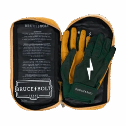 Bruce Bolt PREMIUM PRO Short Cuff Batting Gloves: GREEN 14 Bruce Bolt PREMIUM PRO Short Cuff Batting Gloves: GREEN -LOUISVILLE SLUGGER Store SC GRNG BAG2