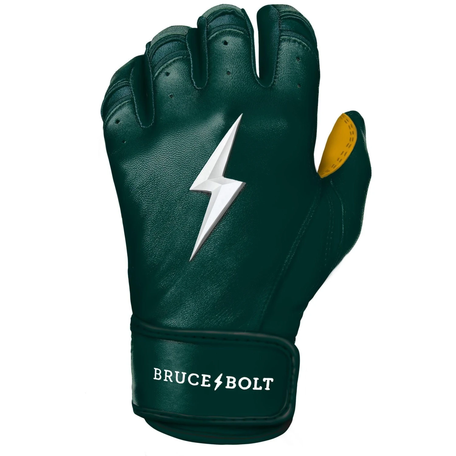 Bruce Bolt PREMIUM PRO Short Cuff Batting Gloves: GREEN 7 Bruce Bolt PREMIUM PRO Short Cuff Batting Gloves: GREEN - Image 7