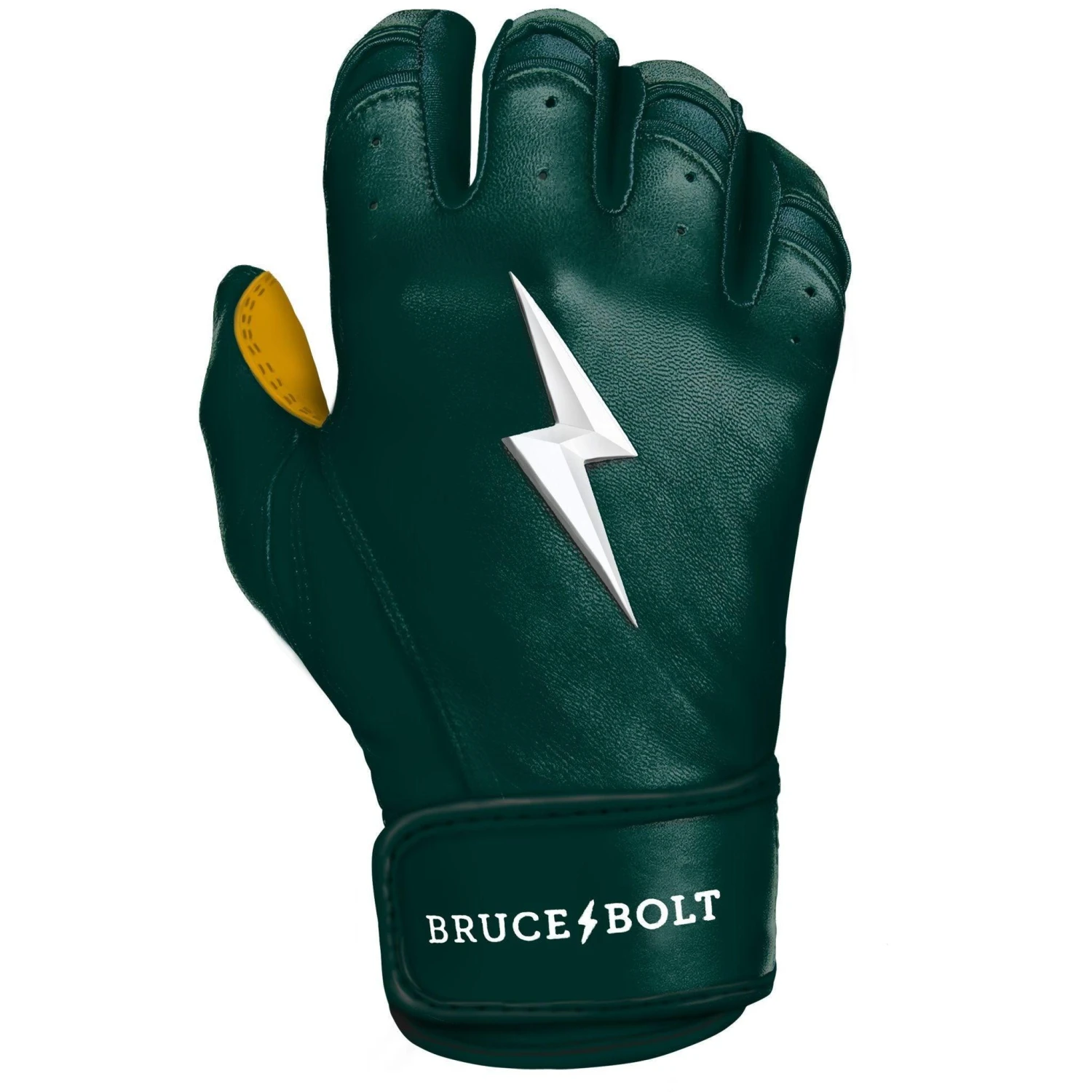 Bruce Bolt PREMIUM PRO Short Cuff Batting Gloves: GREEN 9 Bruce Bolt PREMIUM PRO Short Cuff Batting Gloves: GREEN - Image 9