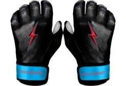 Bruce Bolt PREMIUM PRO BRINSON Series Short Cuff Batting Gloves: Black