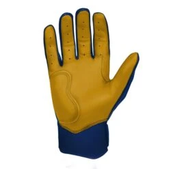 Bruce Bolt PREMIUM PRO Short Cuff Batting Gloves: Navy -LOUISVILLE SLUGGER Store SC NVYG PALM