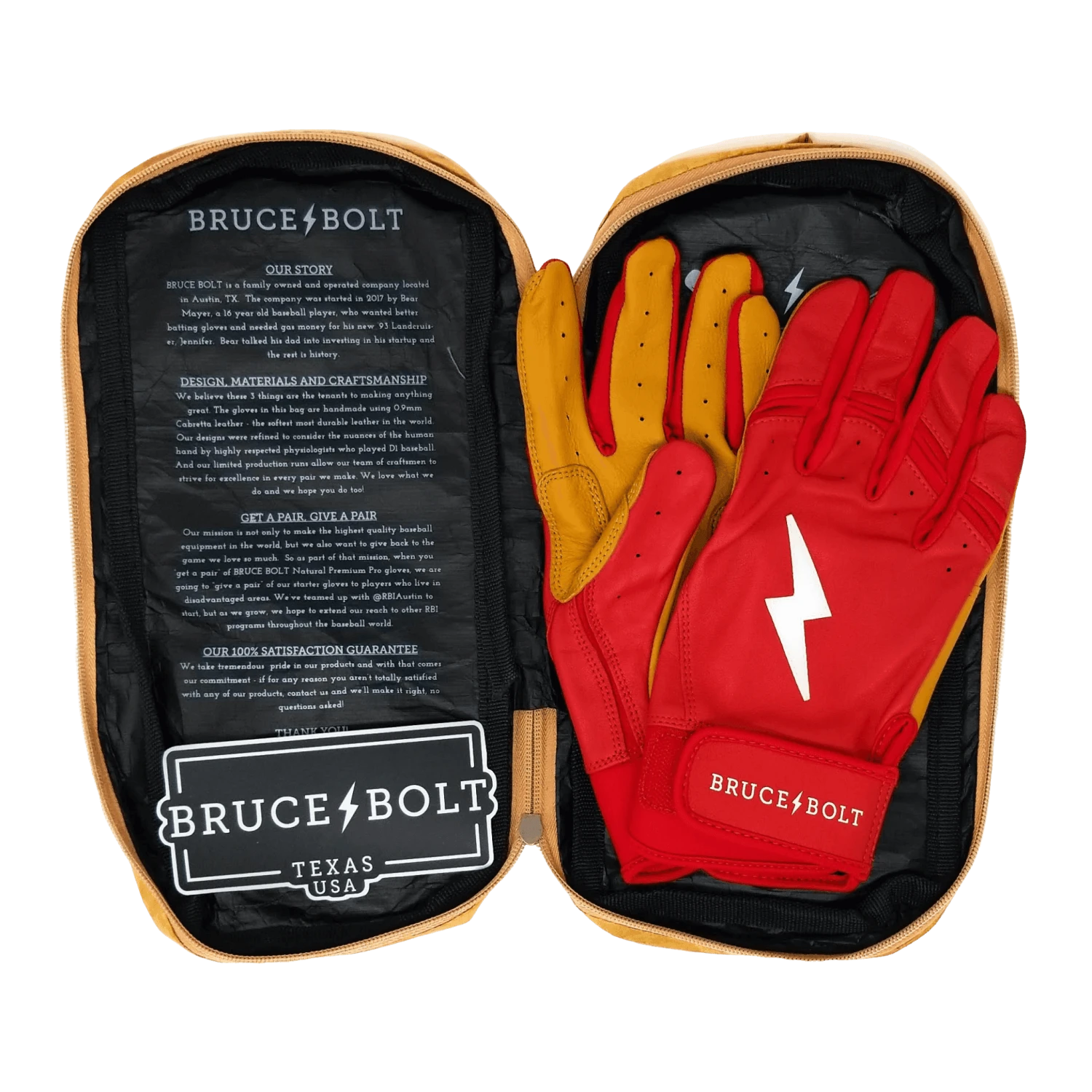 Bruce Bolt PREMIUM PRO Short Cuff Batting Gloves: Red 7 Bruce Bolt PREMIUM PRO Short Cuff Batting Gloves: Red - Image 7