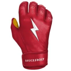 Bruce Bolt PREMIUM PRO Short Cuff Batting Gloves: Red 19 Bruce Bolt PREMIUM PRO Short Cuff Batting Gloves: Red -LOUISVILLE SLUGGER Store SC REDG RIGHT