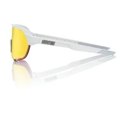 100% S2 Sunglasses Soft Tact Off White - HiPER Red Multilayer Mirror Lens -LOUISVILLE SLUGGER Store SP21 S2 60006 00007 PROFILE