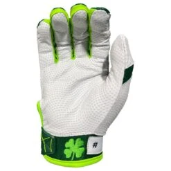 2023 Spiderz Ltd Ed "Lucky" ENDITE Batting Gloves: Dark Green/Kelly Green/White -LOUISVILLE SLUGGER Store Spiderz Lucky Batting Gloves 2