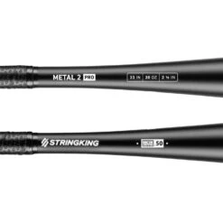 2022 StringKing Metal 2 PRO (-3) BBCOR Baseball Bat -LOUISVILLE SLUGGER Store StringKing Metal 2 Pro BBCOR 33 Inch 30 Ounce Baseball Bat Close Up base 2x