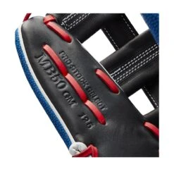 2022 Wilson A2K MB50 Mookie Betts GM 12.5" Baseball Glove: WTA2KRB22MB50GM 12 2022 Wilson A2K MB50 Mookie Betts GM 12.5" Baseball Glove: WTA2KRB22MB50GM -LOUISVILLE SLUGGER Store WBW100472 6 A2K Mookie Betts MB50 GM 125 WhiteSS BlueSS Black Red.png.cq5dam.web .1200.1200