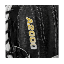 2023 Wilson A2000 M1DSS 33.5" Baseball Catcher's Mitt: WBW100995335 -LOUISVILLE SLUGGER Store WBW100995 5 A2000 C M1DSC 335 BlackSS BlackDimple White WilsonGold