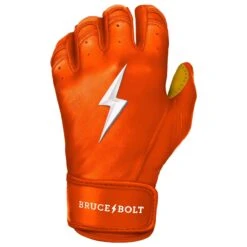 Bruce Bolt PREMIUM PRO Short Cuff Batting Gloves: Orange 9 Bruce Bolt PREMIUM PRO Short Cuff Batting Gloves: Orange -LOUISVILLE SLUGGER Store premium pro short cuff batting gloves orange brucebolt 128747